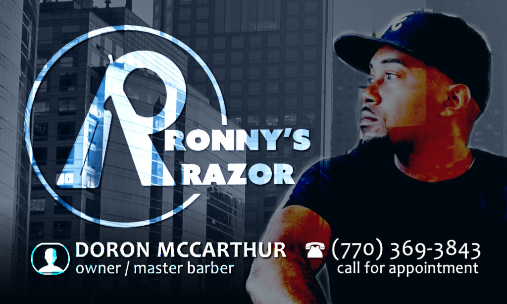Ronny's Razor on Visibility Kings | Doron McCarthur - Master Barber | (770) 369- 3843 | Atlanta, Duluth, Gwinnett, Lawrenceville | All hair types.